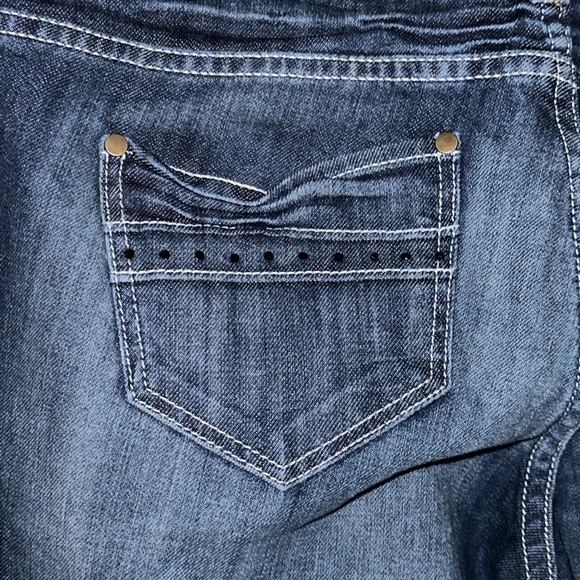 Maurices Womens Premium Jeans Size 14 Boot cut Low Rise Dark Blue Wash Denim NWT - Picture 2 of 8